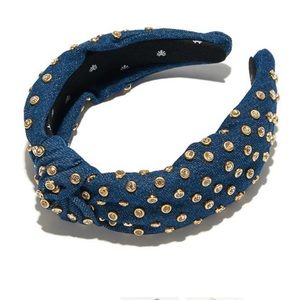 Lele Sadoughi Dark Denim Crystal Headband NWOT